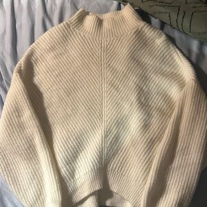Express Cream Cowl Neck Sweater